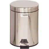 Rubbermaid Poubelle à pédale Small Pedal Bins 20,32 x 29,21 cm (Ø x H) 5,6l acier inox, Poubelle, Argent
