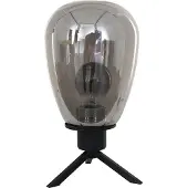 Steinhauer Lampe de table en verre Reflexion 15cm noir avec verre fumé