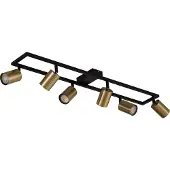 LINDBY Plafonnier , Bravius, dimmable, Or / laiton, Salon / séjour, Métal, Moderne