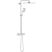 GROHE Rainshower SmartActive 310 Système de douche avec mitigeur thermostatique, avec douche de tête et douchette à main 3 jets, montage mural, 26649000