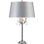 Elstead Lighting Amarilli lampe de table E27 noir-argenté, Made in UK (E27)