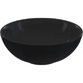vidaXL Lavabo Noir Brillant Ø28x10 cm Céramique
