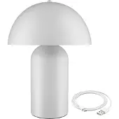 TecTake Petite lampe de table rétro KADE, dimmable - blanc