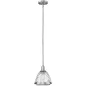 HINKLEY Suspension Elroy, nickel brossé, 1xE27x60W, verre, dimensions : 107,6 x 24,8 x 24,8 cm, IP20, Quintiesse