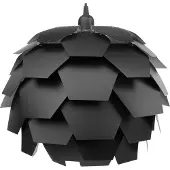 Beliani Lampe suspendue Cône en plastique noir Lampe suspendue avec cône