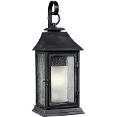 Elstead Lighting Applique d'extérieur rétro en zinc vieilli foncé E27 60 W Shepherd Feiss