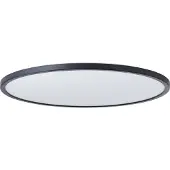 Brilliant Panneau LED noir en saillie BRENNAN | Plafonnier protégé contre les projections d'eau Ø 54 cm avec variateur à 3 niveaux & fonction mémoire | 35 W 4000 lm 4000 K | Plastique