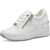 Marco Tozzi Baskets basses argent / blanc