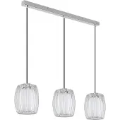 Globo Lampe pendante à 3 lampes Maribel Droit chromé