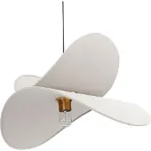 Beliani Lampe Suspension Mascota Lin Gris Clair