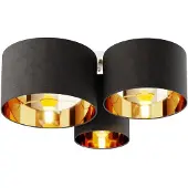 LINDBY Plafonnier , Laurenz, dimmable, Gris, Salon / séjour, Tissu / textile, Moderne