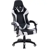 Top E Shop Chaise gaming LEMBIT – noir / blanc