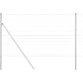 vidaXL Ground Fix Clôture en fil de fer soudé 50 x 1,4 m (L x H)