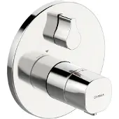 Hansa HANSALIVING Mitigeur de bain et douche, set de finition/thermostat, rond, sans dispositif de s