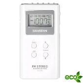 Sangean DT-120, radio (écran LCD, 120 W, 1,5 V), blanc