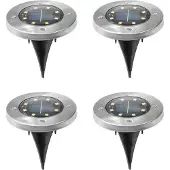 Huismerk Lampes solaires à LED de jardin enterrées 4 pcs