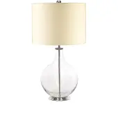 Elstead Lighting Lampe de table avec abat-jour Orb, couleur crème, 1xE27x60W, verre, dimensions : 67x36x36 cm, IP20, Elstead