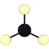 Nordlux Plafonnier noir Contina Design 3 lumières