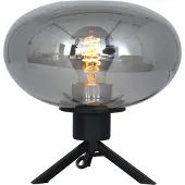 Steinhauer Lampe de table en verre Reflexion 22cm noir avec verre fumé