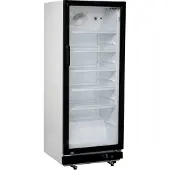 Saro Réfrigérateur commercial de 310 litres - 1 porte vitrée verrouillable à fermeture automatique