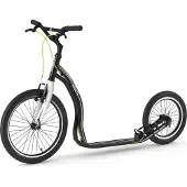 Yedoo Rodstr Alloy Roller Scooter Trottinette - pour adultes et adolescents, jusqu'à 150 kg, avec pneus gonflables 20/16 et guidon réglable Noir