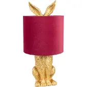 Clayre & Eef Lampe de table Lapin Ø 20x43 cm Rouge doré Polyrésine