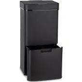 Klarstein Royal Trash Matte black Poubelle à capteur 72 L acier inoxydable noir mat