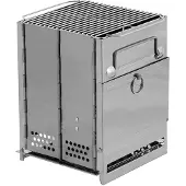 Fox Outdoor Four à fusée, avec grille, pliable, petit, inox
