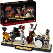 LEGO Ideas Quatuor de jazz, set pour adultes, cadeau pour les amateurs de musique avec figurines de groupes et piano, contrebasse, trompette & batterie 21334