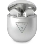 GUESS écouteurs sans fil bluetooth TWS + station d'accueil GUTWST82TRS (Triangle Logo) argenté