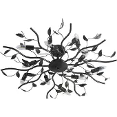 LINDBY Plafonnier , Yos, dimmable, Noir, Chambre à coucher, Métal, Florentin
