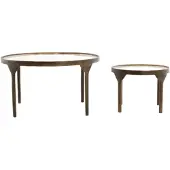 Light & Living Table basse ELI crème antique bronze