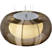 Brilliant Lampe Relax suspension 40cm bronze/chrome | 2x A60, E27, 30W, g.f. Lampes normales n. ent. | Réglable en hauteur / Câble raccourcissable | Convient aux ampoules LED