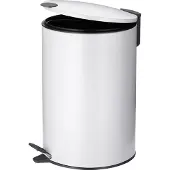kela Poubelle à pédale 12l blanc - Line - 10641 - mats
