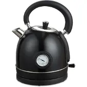 Moa Bouilloire Retro - 2200 watts - 1,8 litres - acier inoxydable - sans BPA - électrique - noir - EK3TB