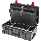 Stier Mallette à outils Premium avec roulettes et poignée télescopique, utilisable en avion, vide