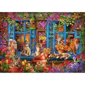 Bluebird Puzzle Puzzle Chats sur le Rebord de la Fenêtre - 200 à 499 pièces
