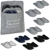 Relaxdays Unisexe, Chaussons, Gästehausschuhe, Blanc, Noir, Gris, Bleu, (37, 38, 39, 40, 45)