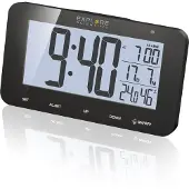 Explore Scientific RDC1004BLK Réveil Réveil numérique noir