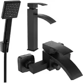 Mexen Ensemble de baignoire Libra R45, Noir - 745113R45-70