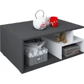 VCM Table basse en bois | Sofatic avec espace de rangement suffisant | Dimensions env. H. 40 x W. 80 x D. 50 cm | Table salon - Sulas