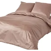 Homescapes Bio linge de lit marron, 150 x 200 cm