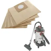 Arebos 5x sacs à poussière pour aspirateur industriel 1600 W 2 couches 40x80 cm