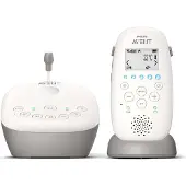 Philips Babyphone audio AVENT, technologie DECT, mode éco, ciel étoilé, interphone, chansons du soir et de la nuit, 18 heures d'autonomie, portée maximale, blanc (modèle SCD733/26)