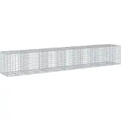 vidaXL Gabion avec couvercle 650x100x100 cm Fer galvanisé