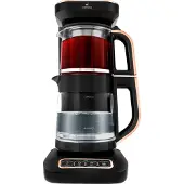 Karaca Bouilloire Robotea Pro 4 en 1 Bouilloire automatique parlante et machine à café filtre 2500W, Black Copper