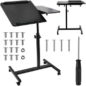 Macleans Bureau mobile/support pour ordinateur portable noir hauteur réglable 59-89cm max. 30kg MC-121 B