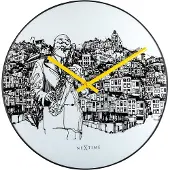 Nextime - 8192 - Horloge Murale - 40cm - blanc - Sax City