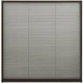 vidaXL Moustiquaire plissée pour fenêtre aluminium brun 120x120 cm