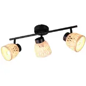 TRIO Plafonnier 3 lumières Laurent avec des bouchons de crème